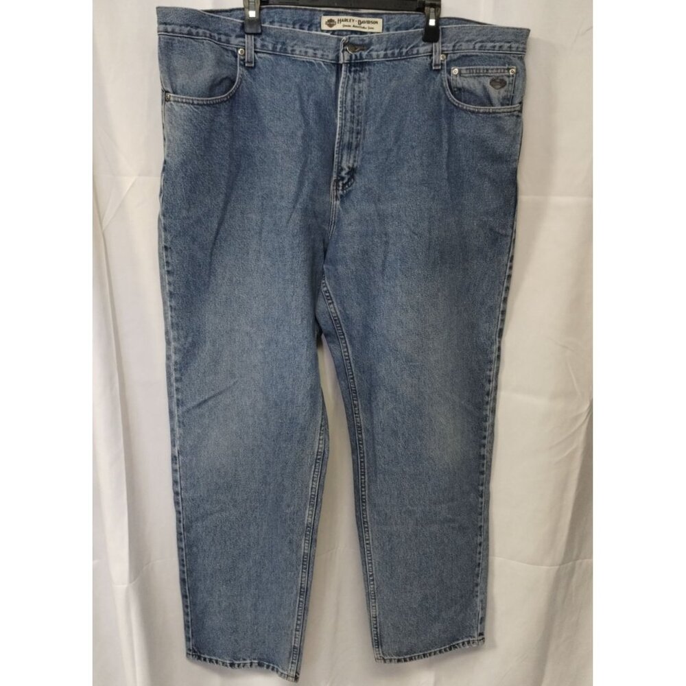 Harley Davidson Men's Blue Pants/Jeans/Straight Leg 44x34 SKU 3062